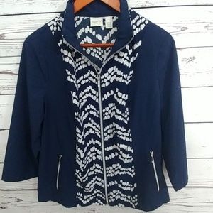 Chico's Zenergy Light Weight Zip up Jacket Size 1